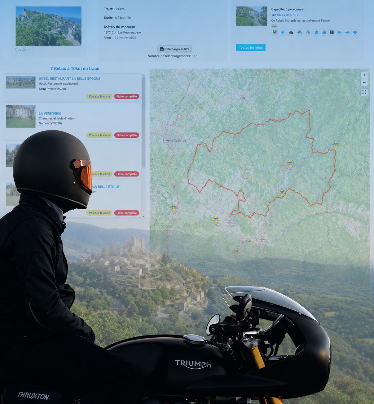 Partager une balade moto
